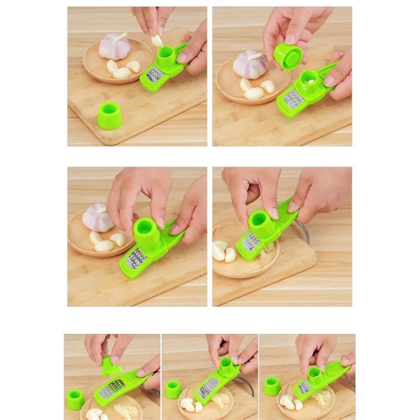 1PCS Garlic Crusher Press Multi-Functional Manual Ginger Garlic Grinding Grater Cutter Garlic Peeler Kitchen Tools
